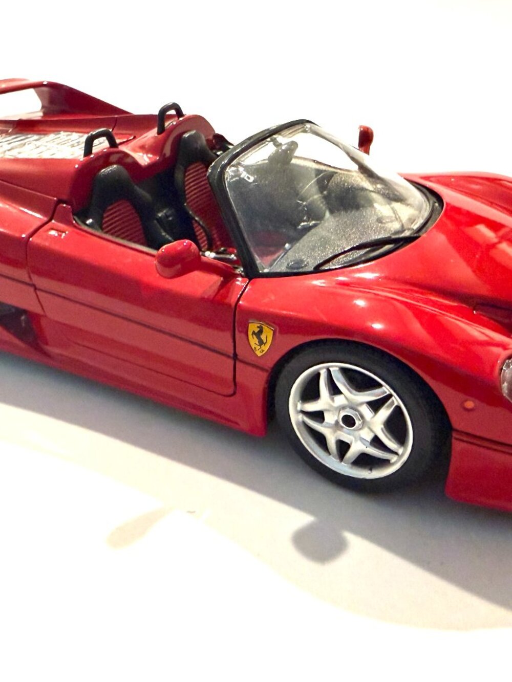 Red Ferrari Model F50 Diecast Model Car Made In Italy By Burago